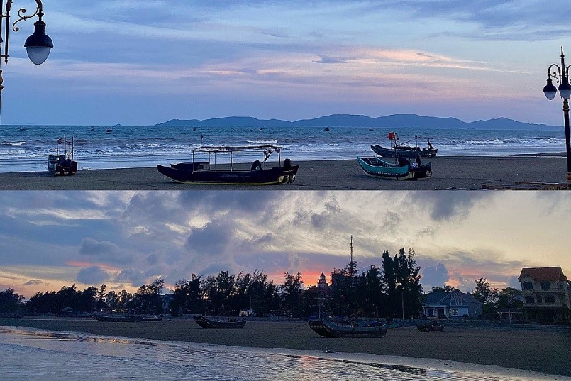 Hoàng hôn ở biển Trà Cổ