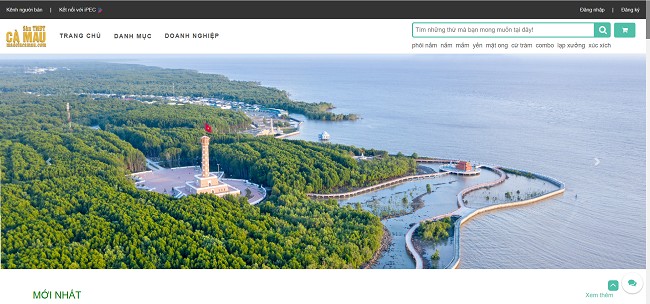 Nhiều đặc sản tỉnh Cà Mau tham gia giao dịch trên sàn thương mại điện tử