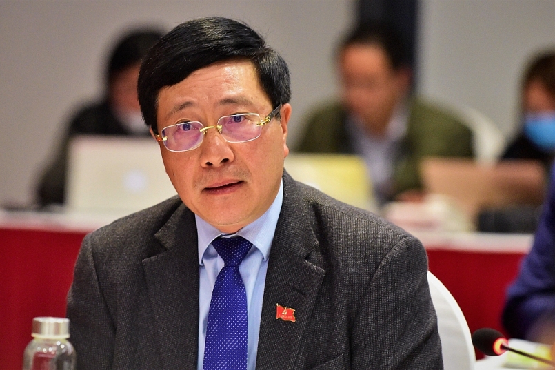 Phó Thủ tướng Phạm Bình Minh phát biểu tại cuộc họp. Ảnh: VGP/Nhật Bắc