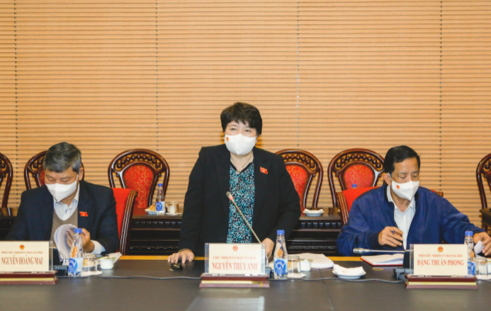 Chủ nhiệm Ủy ban Xã hội Nguyễn Thúy Anh phát biểu kết luận