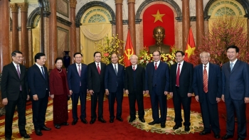 Tổng Bí thư, Chủ tịch nước Nguyễn Phú Trọng chúc Tết các đồng chí lãnh đạo, nguyên lãnh đạo Đảng, Nhà nước