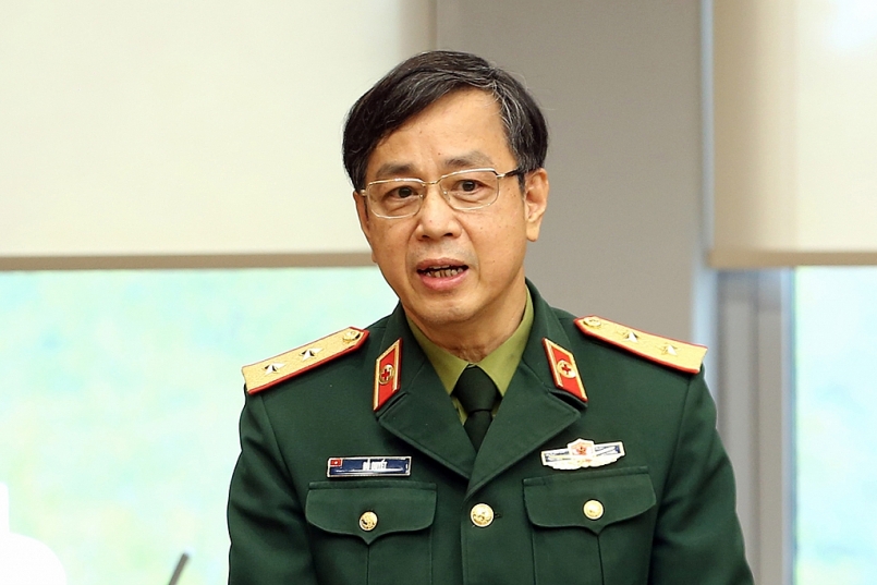 Trung tướng, GS.TS Đỗ Quyết, Giám đốc Học viện Quân y, Bộ Quốc phòng cho biết kết quả thử nghiệm giai đoạn 1 cho thấy vaccine Nano Covax, an toàn, có sinh kháng thể, có khả năng phòng bệnh. Trung tướng, GS.TS Đỗ Quyết, Giám đốc Học viện Quân y, Bộ Quốc phòng cho biết kết quả thử nghiệm giai đoạn 1 cho thấy vaccine Nano Covax, an toàn, có sinh kháng thể, có khả năng phòng bệnh.