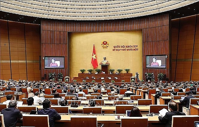 Quang cảnh phiên họp sáng 26/3. Ảnh: Dương Giang/TTXVN