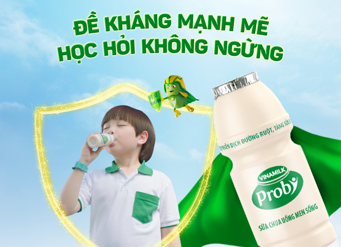  Bổ sung Probiotics vào thực đơn dinh dưỡng hằng ngày để trẻ tăng cường đề kháng, giảm nguy cơ ốm vặt.