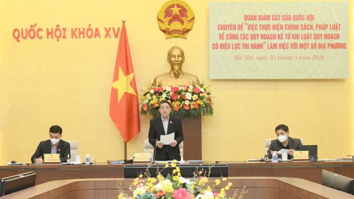 Đoàn giám sát của Quốc hội làm việc với 6 địa phương các tỉnh phía Bắc và miền Trung