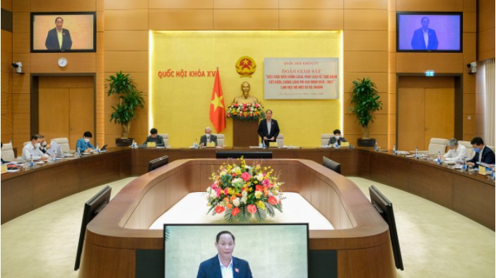 Đoàn giám sát của Quốc hội làm việc với Thanh tra Chính phủ về việc thực hành tiết kiệm, chống lãng phí