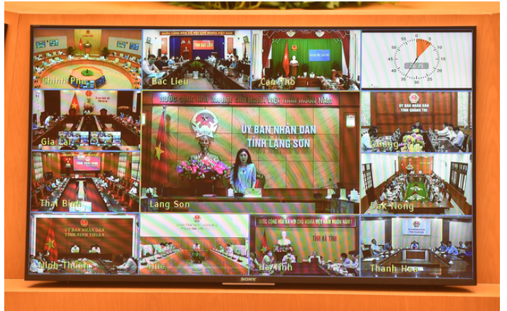 Các địa phương phát biểu tại cuộc họp. Ảnh