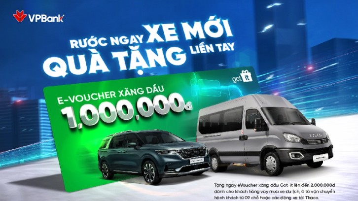 Rước ngay xe mới, tặng quà liền tay khi vay mua ô tô tại VPBank