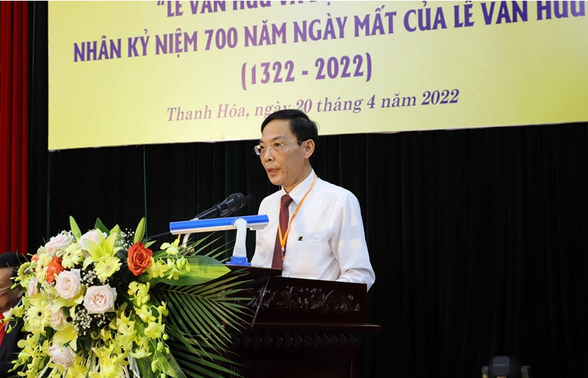 Phó Chủ tịch UBND tỉnh Thanh Hóa Đầu Thanh Tùng phát biểu. 