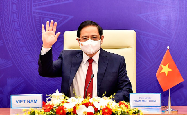 Thủ tướng Chính phủ Phạm Minh Chính phát biểu tại Hội nghị Tương lai châu Á lần thứ 26. Ảnh: VGP