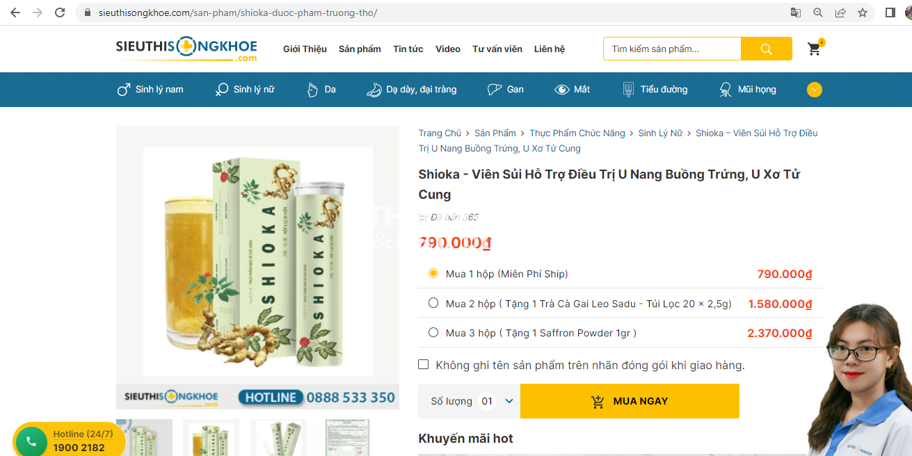 Cảnh báo TPBVSK Shioka đang vi phạm quy định của pháp luật về quảng cáo