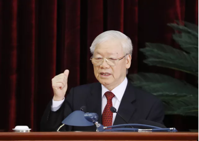 Tổng Bí thư Nguyễn Phú Trọng phát biểu bế mạc Hội nghị.