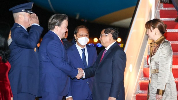 Thủ tướng Phạm Minh Chính tới Washington dự Hội nghị Cấp cao Đặc biệt ASEAN - Hoa Kỳ