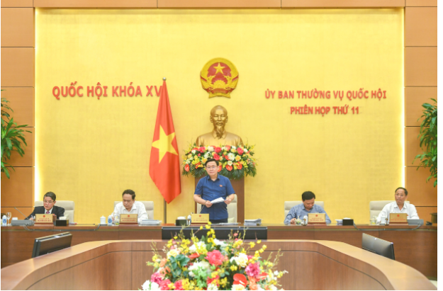 Chủ tịch Quốc hội Vương Đình Huệ phát biểu bế mạc phiên họp