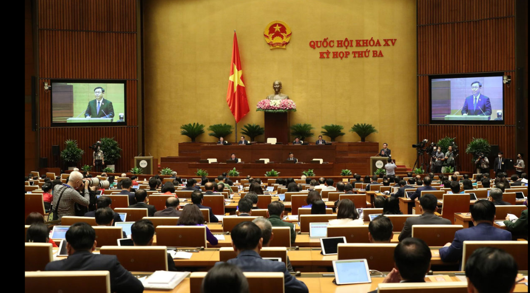 Quang cảnh phiên khai mạc kỳ họp thứ 3, sáng 23/5