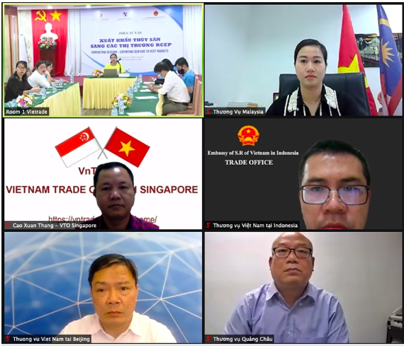 Đại diện Thương vụ Việt Nam tư vấn cho doanh nghiệp xuất khẩu thuỷ sản sang thị trường RCEP