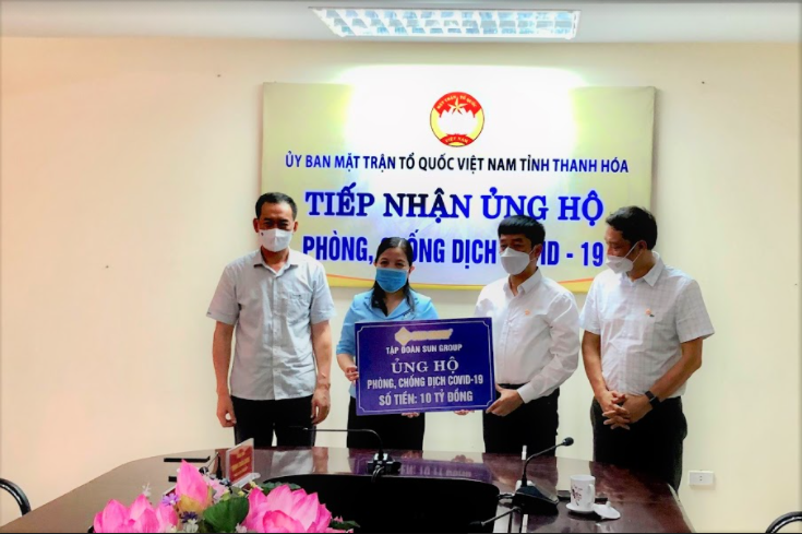 Tập đoàn Sun Group ủng hộ Thanh Hóa 10 tỷ đồng cho Quỹ phòng chống dịch Covid-19