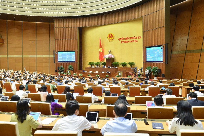 Toàn cảnh phiên biểu quyết