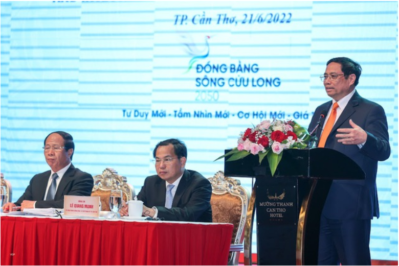 Thủ tướng Chính phủ Phạm Minh Chính: ĐBSCL thực sự là địa bàn chiến lược đặc biệt quan trọng về chính trị, kinh tế, văn hóa, xã hội, quốc phòng, an ninh và đối ngoại của cả nước. Ảnh: VGP