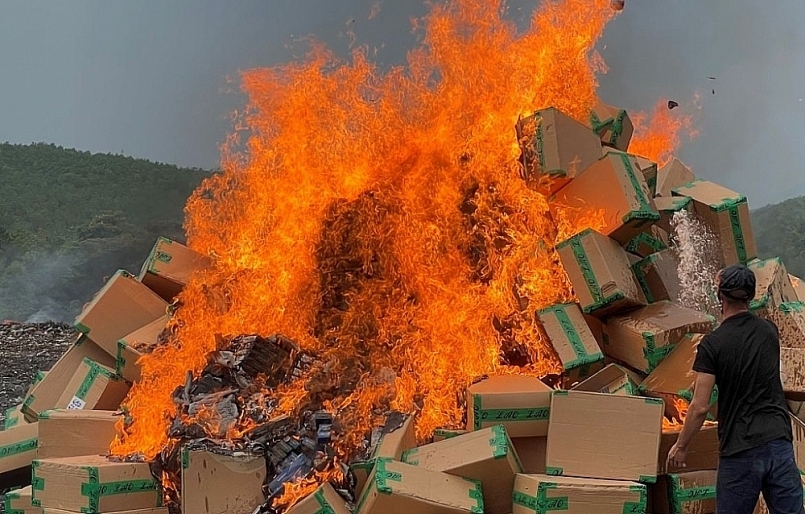 Hàng hóa được tiêu hủy theo đúng quy định