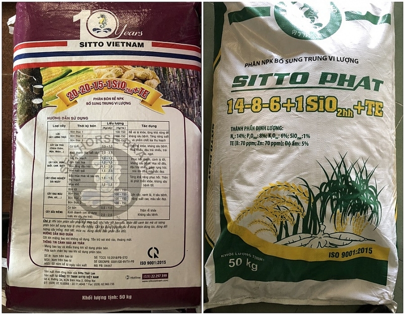 02 mẫu phân bón Đoàn kiểm tra lấy mẫu kiểm nghiệm