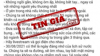 "7 lời khuyên chống dịch của Phó Thủ tướng Vũ Đức Đam" là giả mạo