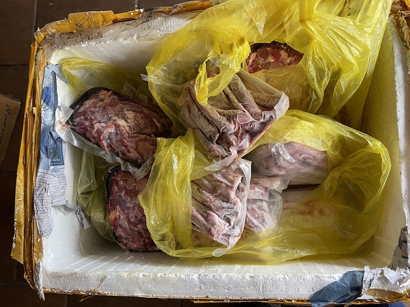 Các sản phẩm động vật đông lạnh bị tạm giữ