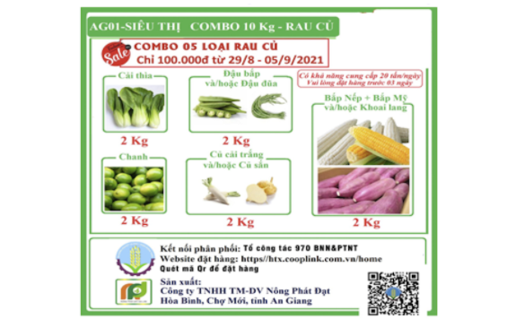 Triển khai combo nông sản giá bình dân tại TPHCM