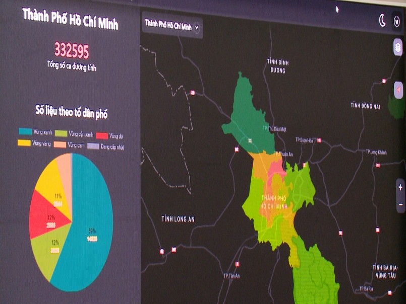 Hiện nay, TPHCM đã xây dựng bản đồ đánh giá nguy cơ dịch bệnh đến từng tổ dân phố. Ảnh VGP/Đình Nam