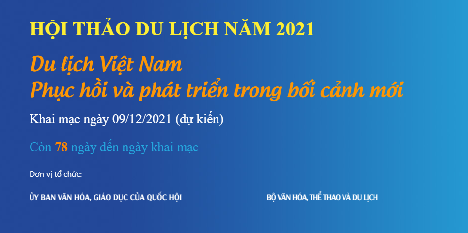 Hội thảo Du lịch năm 2021 dự kiến tổ chức vào tháng 12