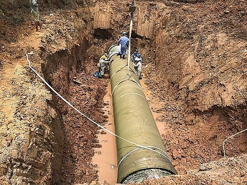 Lại vỡ Đường ống nước sông Đà (ảnh minh họa)