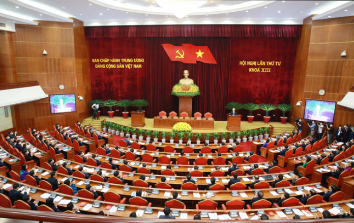 Hội nghị lần thứ tư Ban Chấp hành Trung ương Đảng khóa XIII bế mạc sáng 7/10. (Ảnh: TTXVN) Hội nghị lần thứ tư Ban Chấp hành Trung ương Đảng khóa XIII bế mạc sáng 7/10. (Ảnh: TTXVN)