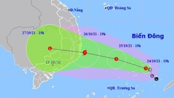 Áp thấp nhiệt đới di chuyển chủ yếu theo hướng Tây Tây Bắc