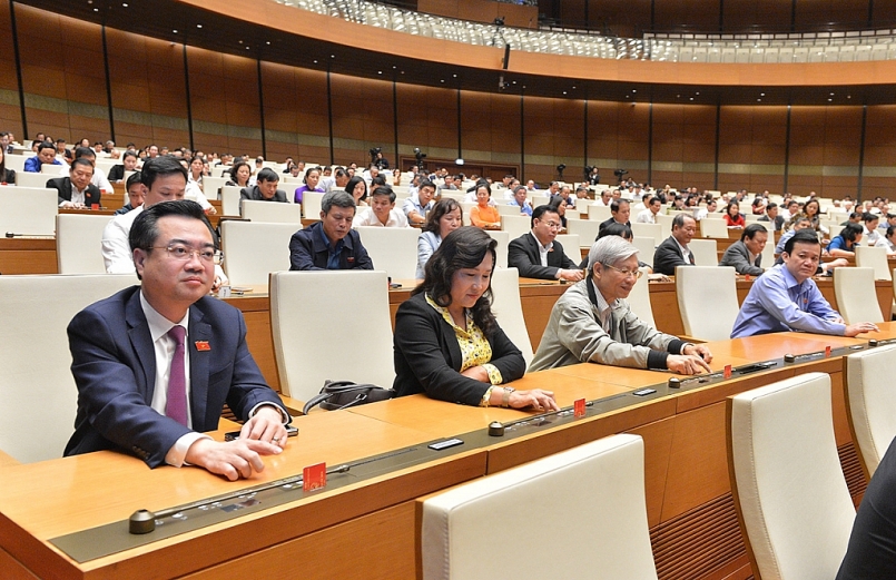 Đại biểu Quốc hội biểu quyết thông qua Nghị quyết phê chuẩn việc bổ nhiệm thẩm phán Tòa án nhân dân tối cao