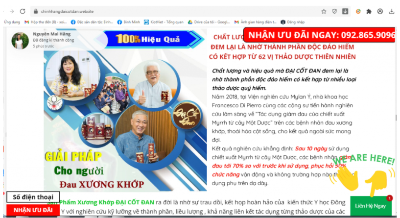 Sử dụng ngôn từ để “thổi phồng” công dụng sản phẩm như thuốc trị bệnh