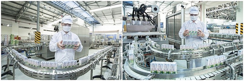 Lô sản phẩm sữa tươi đầu tiên được Vinamilk sản xuất và xuất khẩu thành công đi Trung Quốc trong giai đoạn nhiều trở ngại vì diễn biến dịch Covid-19 tại Việt Nam