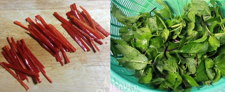 ớt và rau thơm