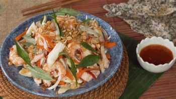 Cách làm gỏi mít non tôm thịt cực ngon cực đơn giản