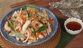 Cách làm gỏi mít non tôm thịt cực ngon cực đơn giản