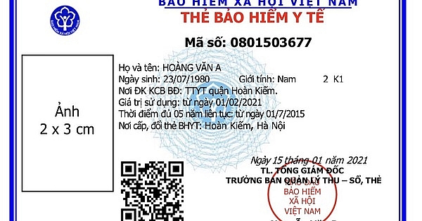 Dùng thẻ bảo hiểm y tế mẫu mới từ tháng 4/2021