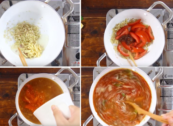 Bước 2 Nấu nước dùng bún Thái Bún Thái