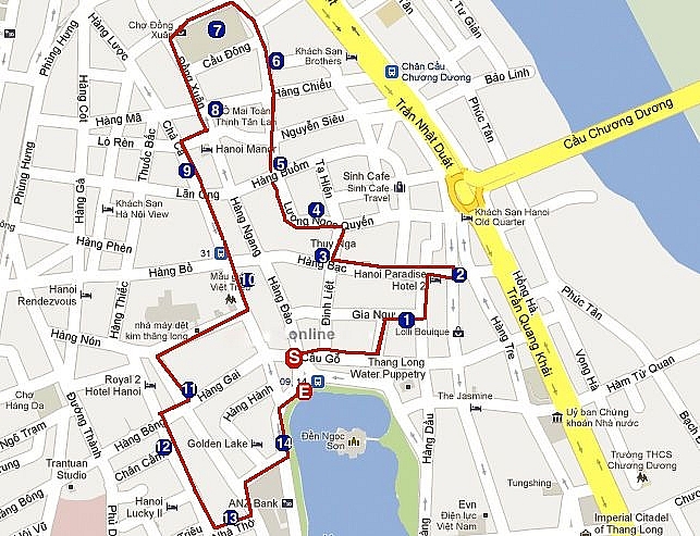 Bản đồ chuyến hành trình “Chuyến tàu ký ức”