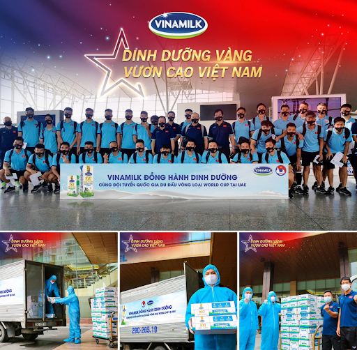 Vinamilk tự hào mang đến nguồn dinh dưỡng vàng đồng hành cùng đội tuyển quốc gia du đấu vòng loại World Cup tại UAE