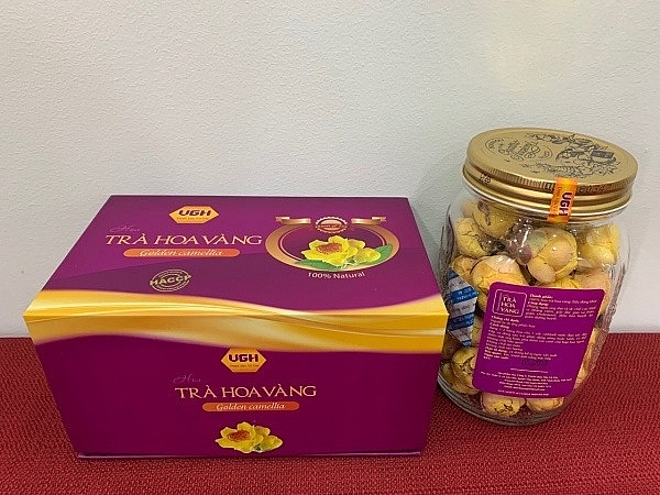 Trà hoa vàng Mạn Hảo - sản phẩm được công nhận sản phẩm OCOP Công ty TNHH Dược liệu Vũ Gia, xã Gia Lâm, huyện Nho Quan