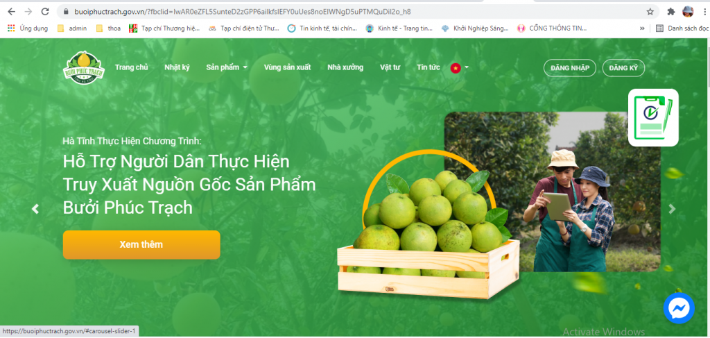 Đưa bưởi Phúc Trạch lên sàn thương mại điện tử, hướng tới kênh tiêu thụ bền vững