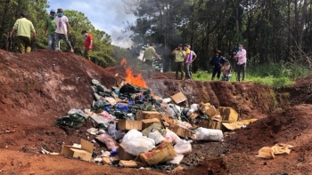 Gia Lai: Tiêu hủy hơn 1,3 tấn thực phẩm có nguy cơ gây ảnh hưởng sức khỏe người sử dụng