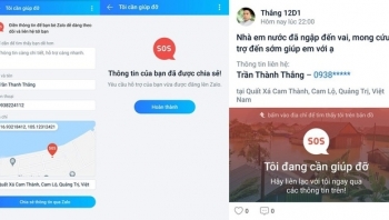 Zalo bổ dung tính năng tìm kiếm sự giúp đỡ khẩn cấp trong bão lũ