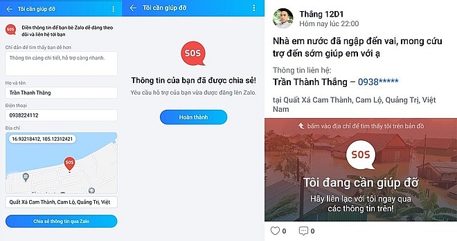 Tính năng “SOS” trên Zalo