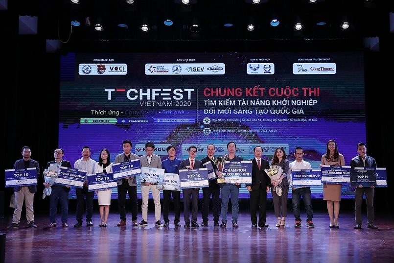 Bộ trưởng Bộ KH&CN Huỳnh Thành Đạt chụp ảnh lưu niệm cùng 10 startup xuất sắc nhất Bộ trưởng Bộ KH&CN Huỳnh Thành Đạt chụp ảnh lưu niệm cùng 10 startup xuất sắc nhất