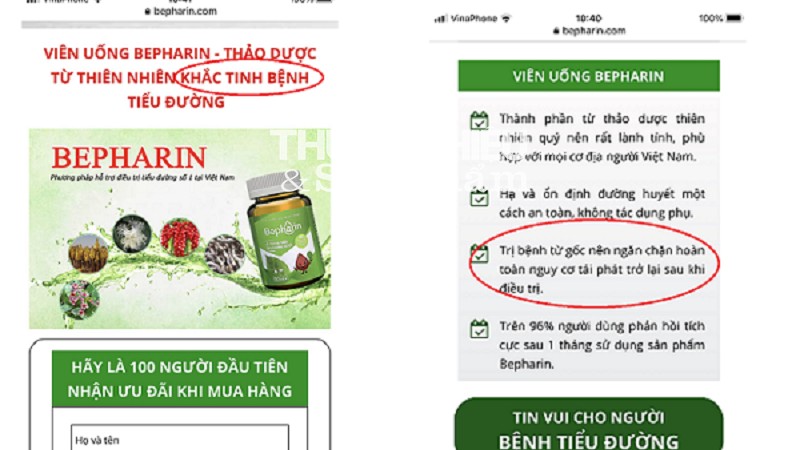 Khuyến cáo: Người tiêu dùng cần thận trọng khi mua TPBVSK Bepharin